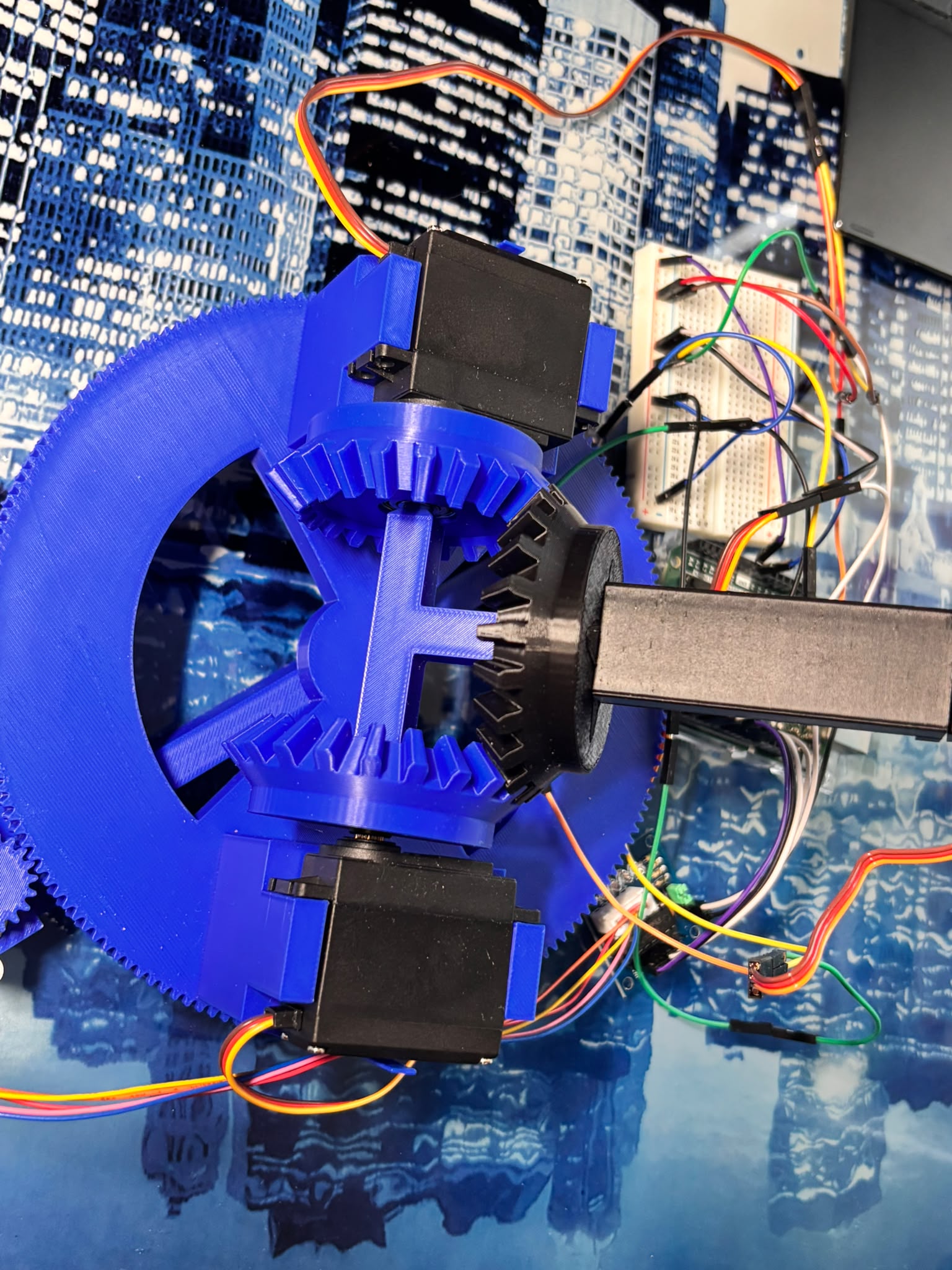 Miter gears system