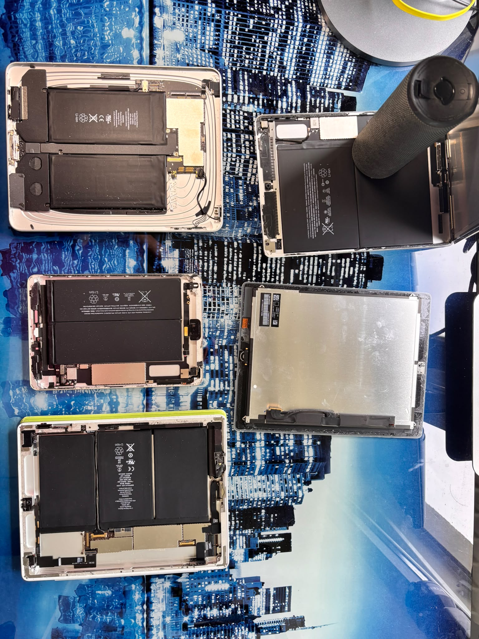 Disassembled iPads